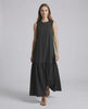 Nocta Midi Dress - Black sleeveless dress with relaxed silhouette for effortless summer style by Lauven.