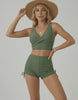 Oliva Two-Piece Swimsuit by Lauven, green two-piece set with comfortable polyester spandex blend, stylish and modern design.