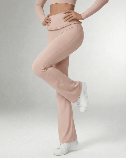 Serena Leggings by Lauven, elegant flare pants with pockets for stylish comfort and versatility.