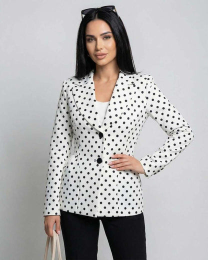 Verona Jacket by Lauven - Slim Fit Polka Dot Jacket for Workwear with contemporary elegance